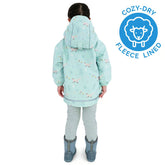 Jan & Jul Cozy-Dry Rain Jacket - Minty Forest